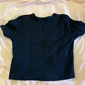 Ribbed black crop top (topshop)